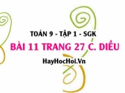 Bài 11 trang 27 Toán 9 tập 1 Cánh Diều